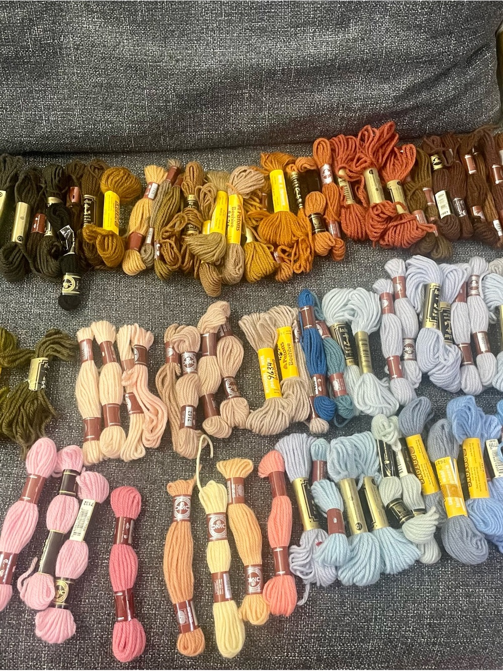 Needlepoint Yarn and Canvases Bundle